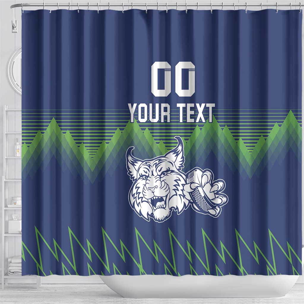 Custom Slovenia Hockey Shower Curtain Slovenija Lynx Mascot LT18