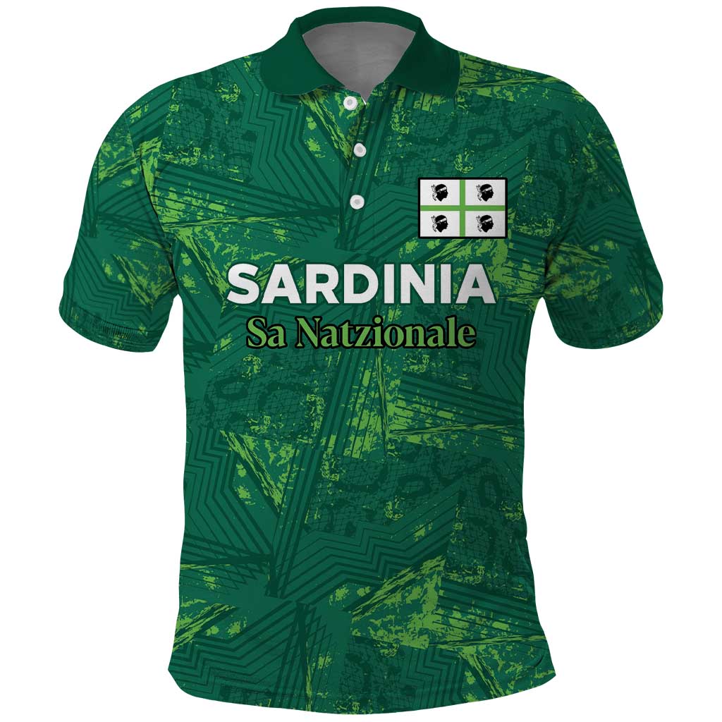 Custom Sardinia Football Polo Shirt Natzionale sarda de Bocia LT18