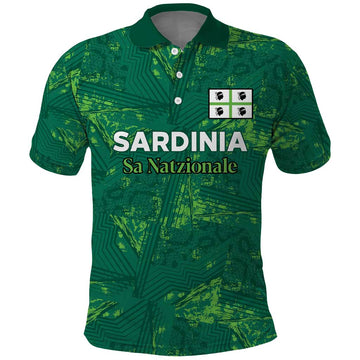 Custom Sardinia Football Polo Shirt Natzionale sarda de Bocia LT18