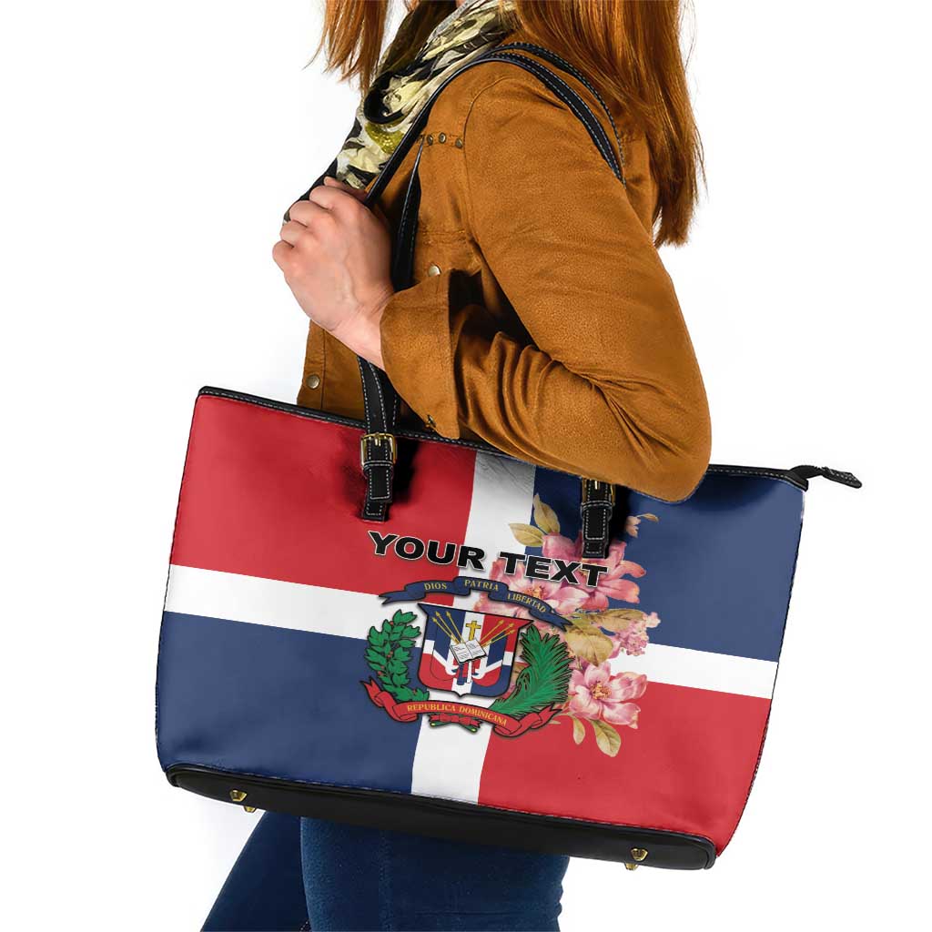 Personalized Dominican Republic Bayahbe Rose Leather Tote Bag LT18