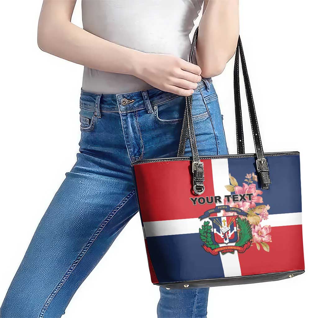 Personalized Dominican Republic Bayahbe Rose Leather Tote Bag LT18