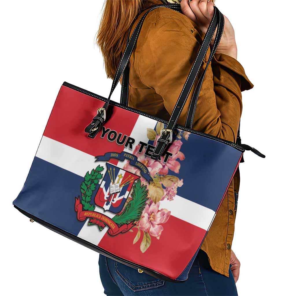 Personalized Dominican Republic Bayahbe Rose Leather Tote Bag LT18