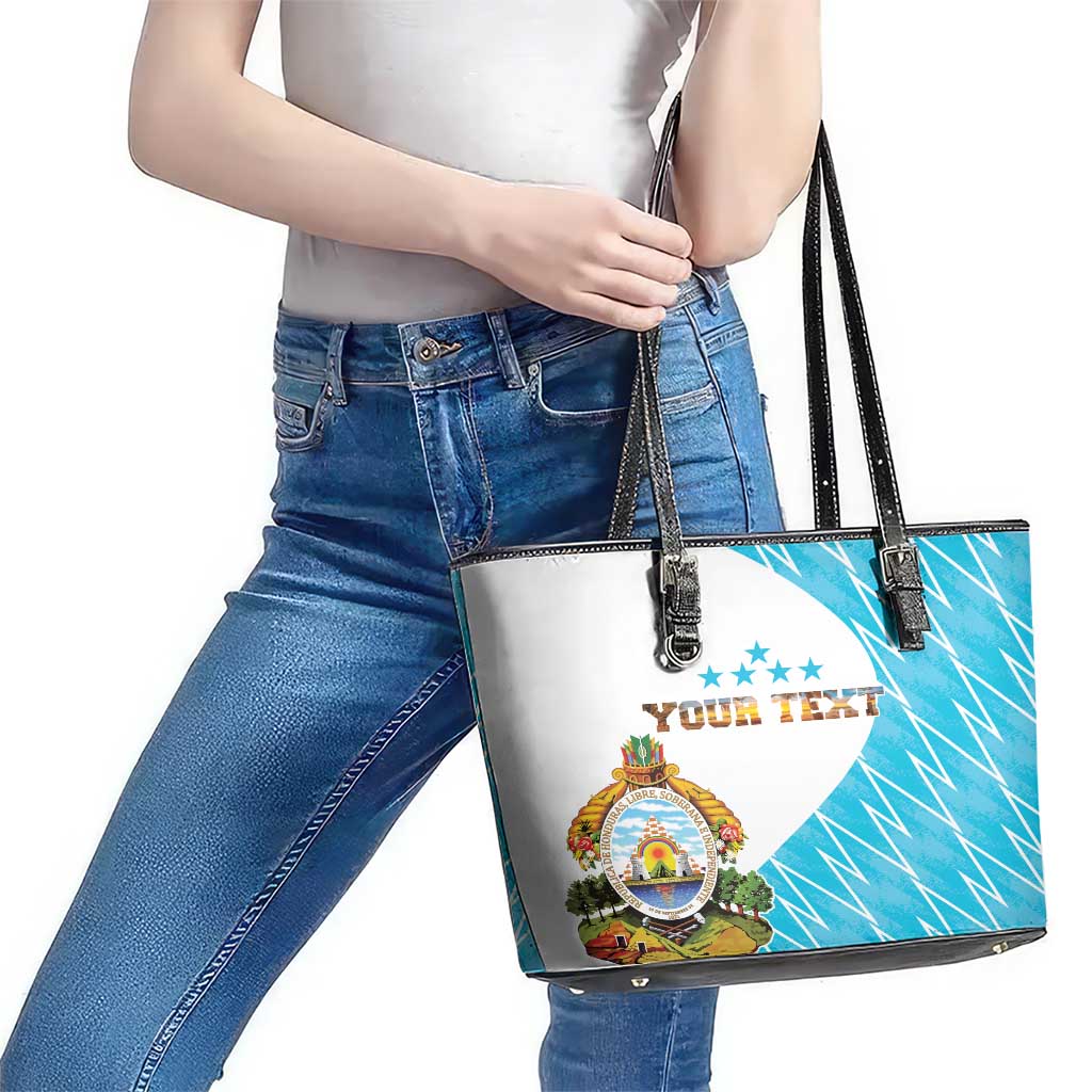 Personalized Honduras Coat Of Arms Leather Tote Bag Flag Color Style LT18