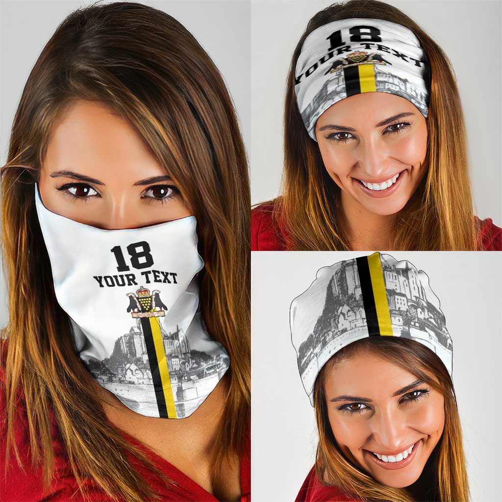 Custom Cornwall Football Neck Gaiter Mont Saint Michel LT18
