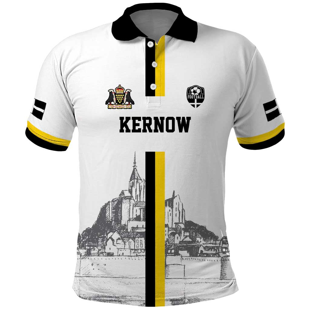 Custom Cornwall Football Polo Shirt Mont Saint Michel LT18
