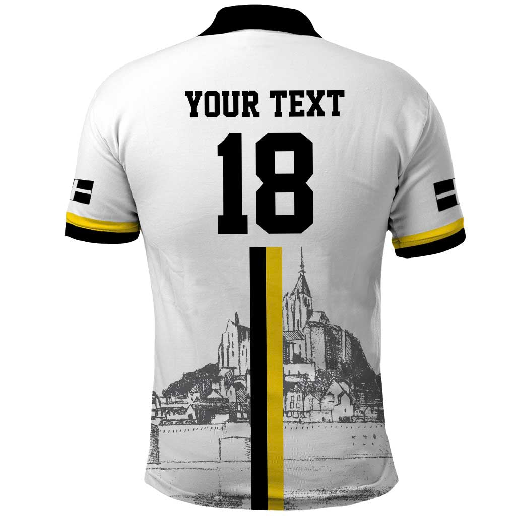 Custom Cornwall Football Polo Shirt Mont Saint Michel LT18