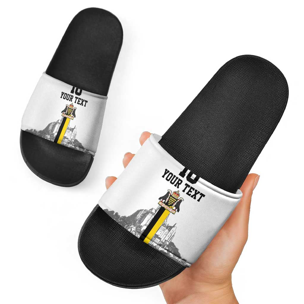 Custom Cornwall Football Slide Sandals Mont Saint Michel LT18
