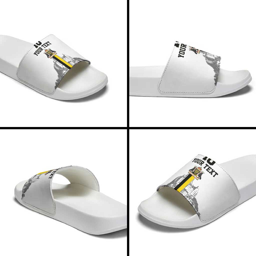 Custom Cornwall Football Slide Sandals Mont Saint Michel LT18