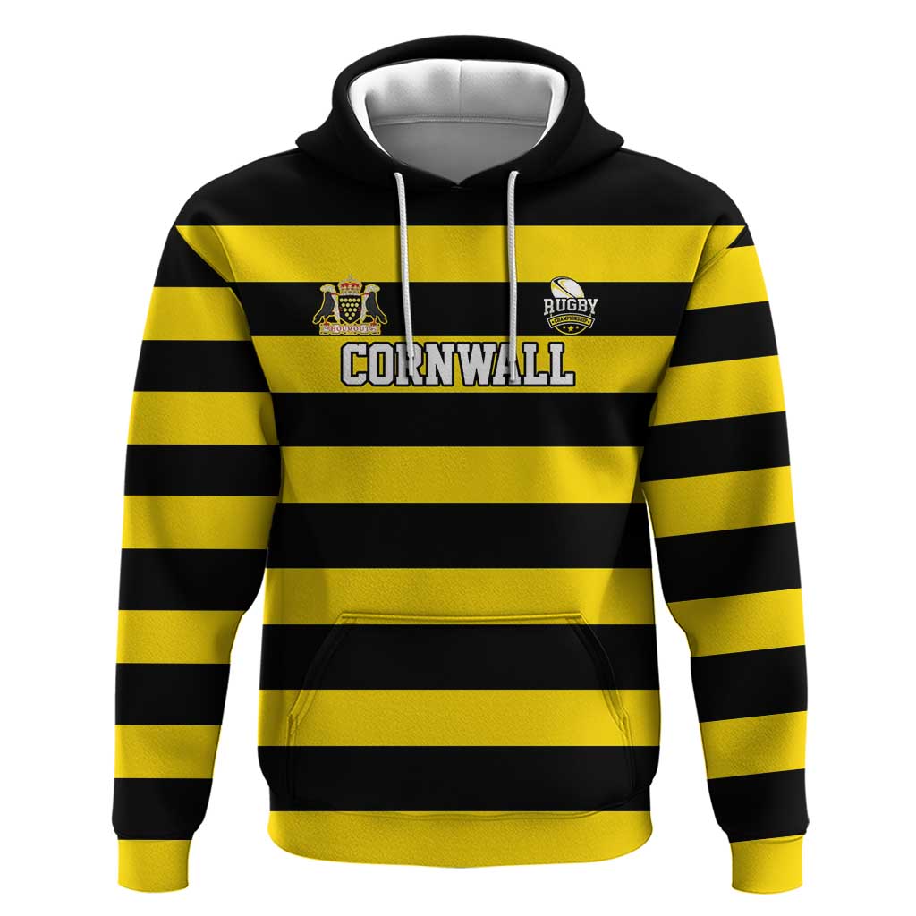 Custom Cornwall Rugby Hoodie One and All LT18