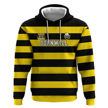 Custom Cornwall Rugby Hoodie One and All LT18