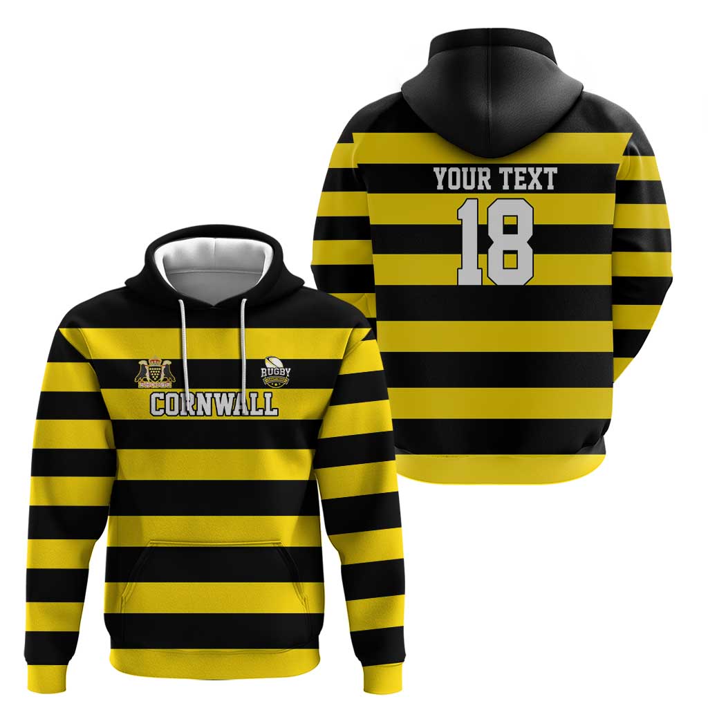 Custom Cornwall Rugby Hoodie One and All LT18