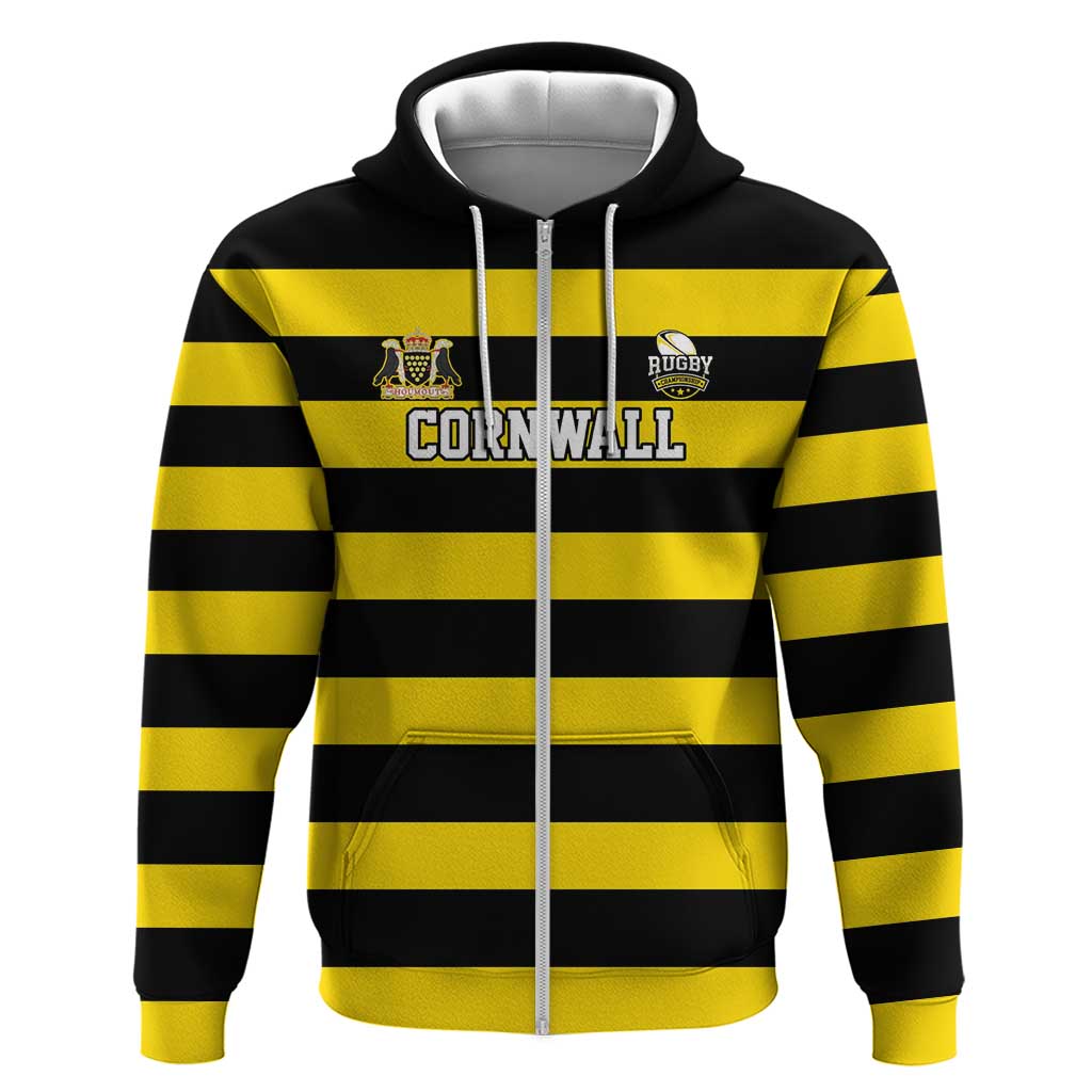 Custom Cornwall Rugby Hoodie One and All LT18