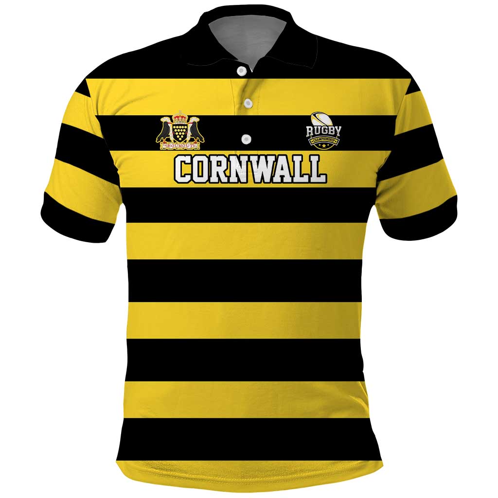 Custom Cornwall Rugby Polo Shirt One and All LT18