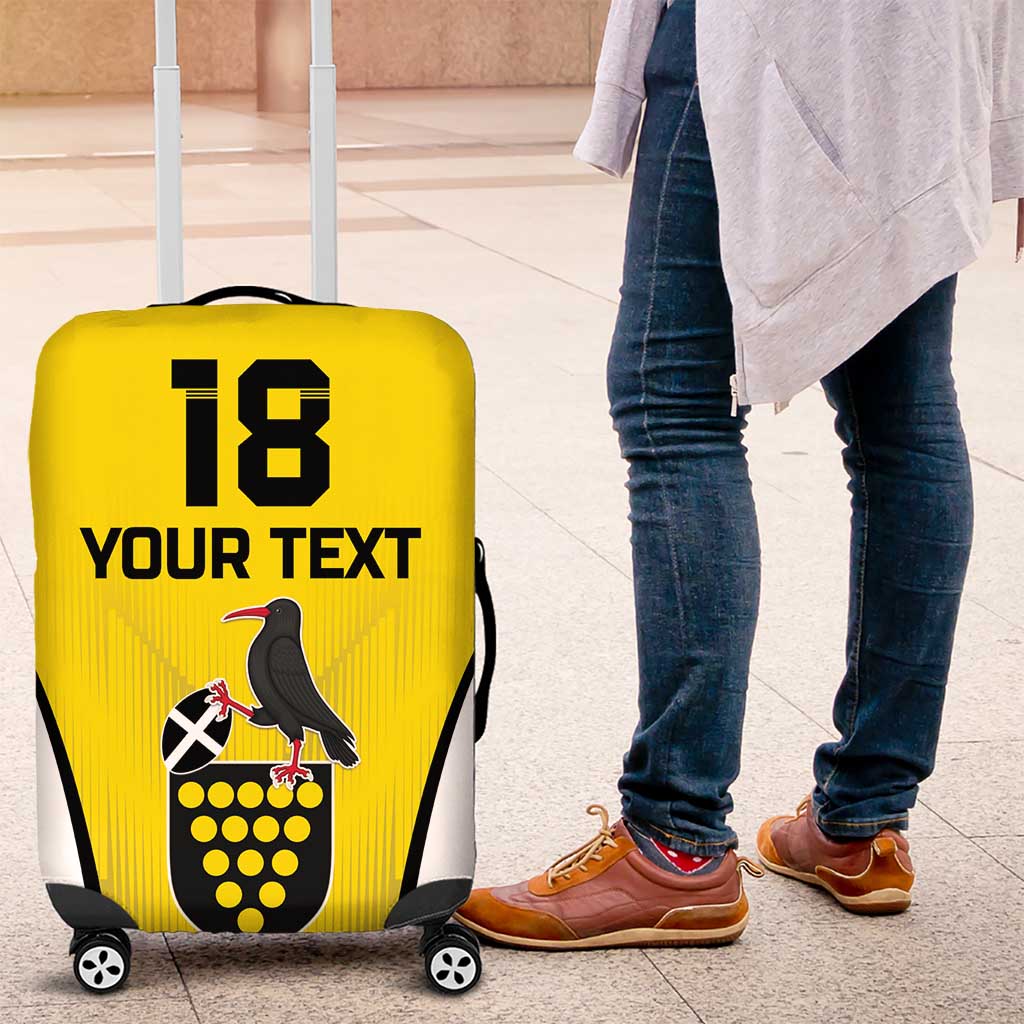 Custom Cornwall Rugby Luggage Cover Cornish Chough Go Champion LT18