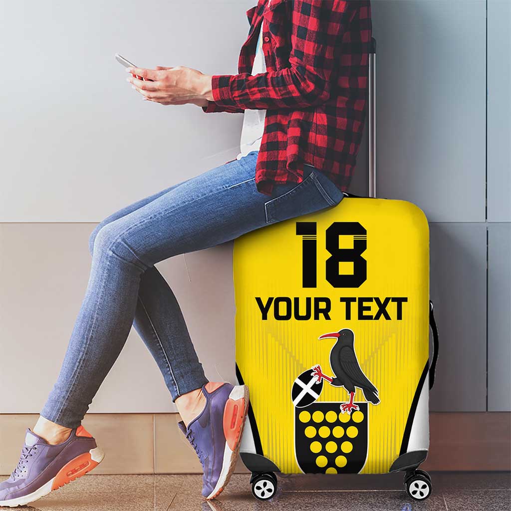 Custom Cornwall Rugby Luggage Cover Cornish Chough Go Champion LT18