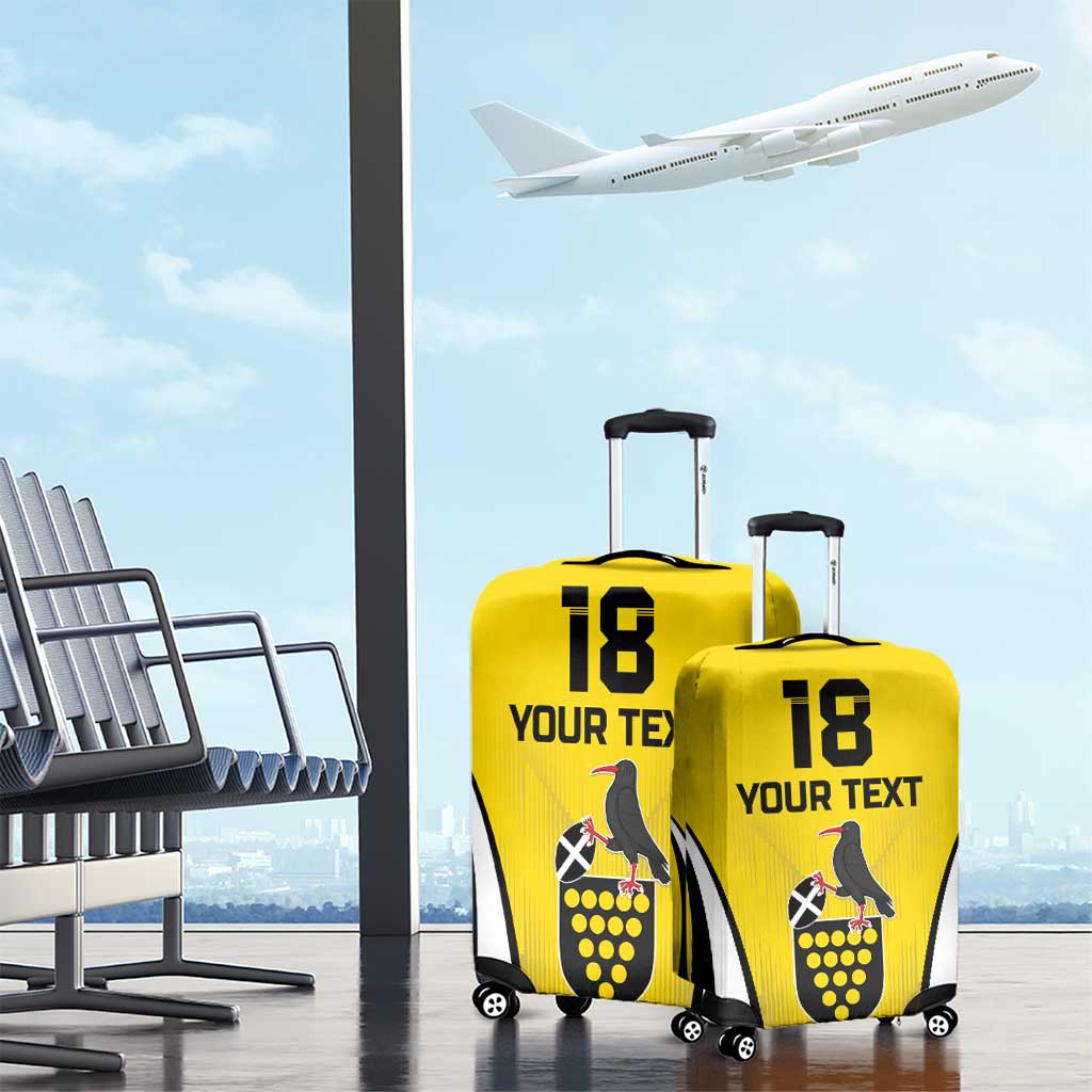 Custom Cornwall Rugby Luggage Cover Cornish Chough Go Champion LT18