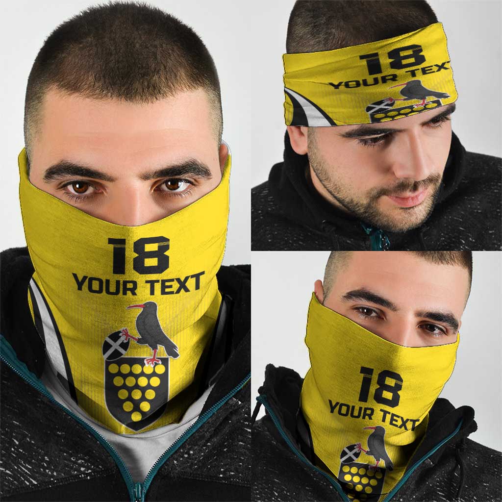 Custom Cornwall Rugby Neck Gaiter Cornish Chough Go Champion LT18