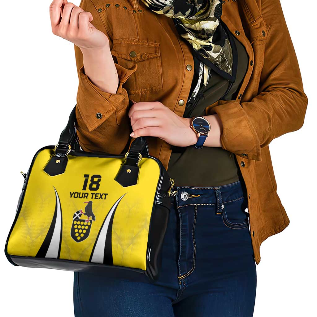 Custom Cornwall Rugby Shoulder Handbag Cornish Chough Go Champion LT18