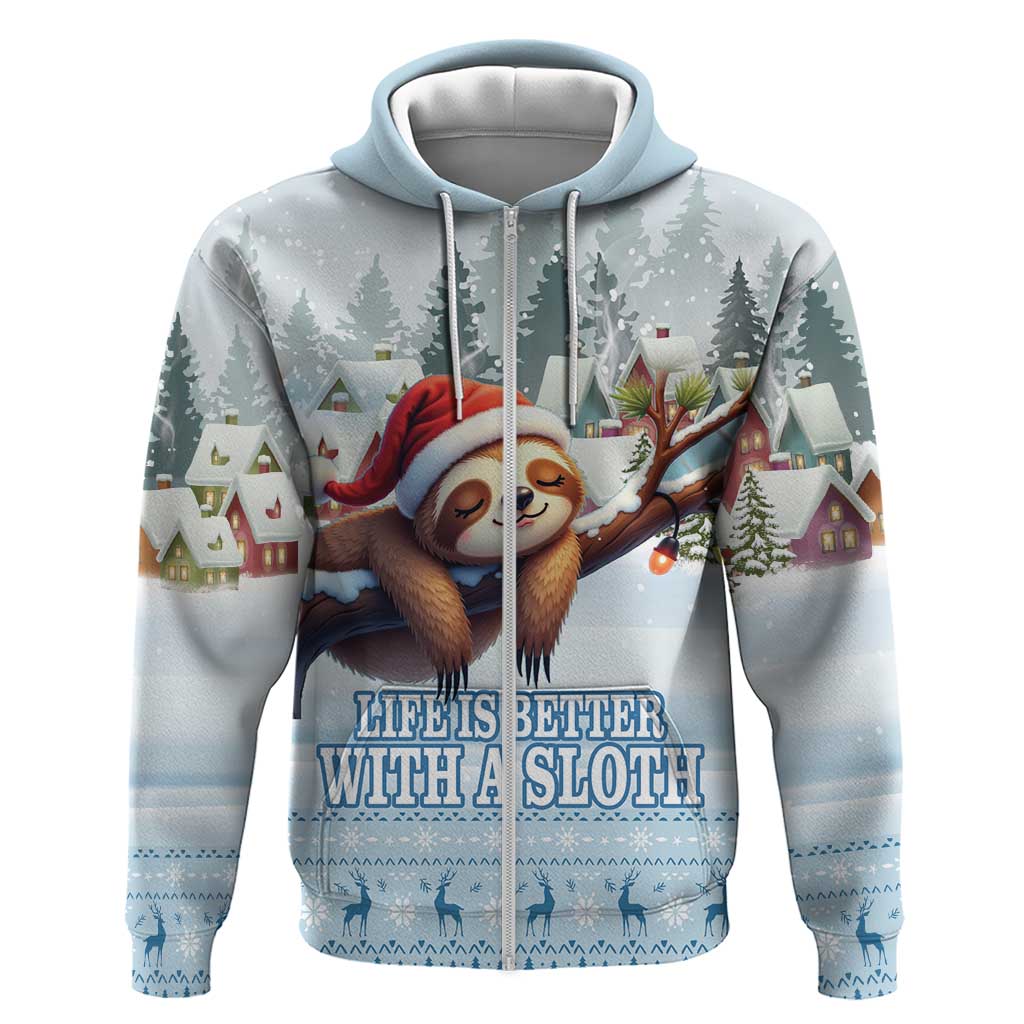 Merry Slothmas Hoodie Life Is Better With A Sloth LT18