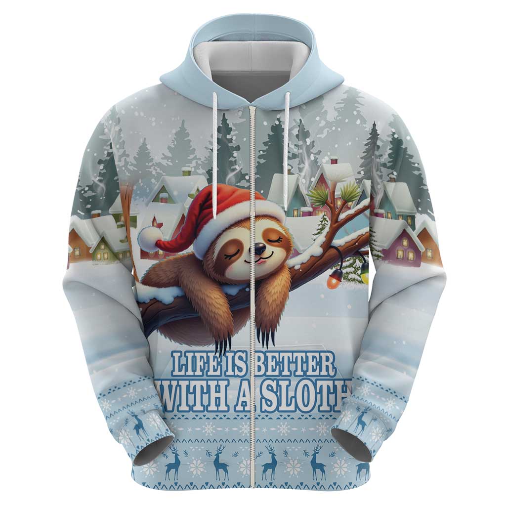 Merry Slothmas Hoodie Life Is Better With A Sloth LT18
