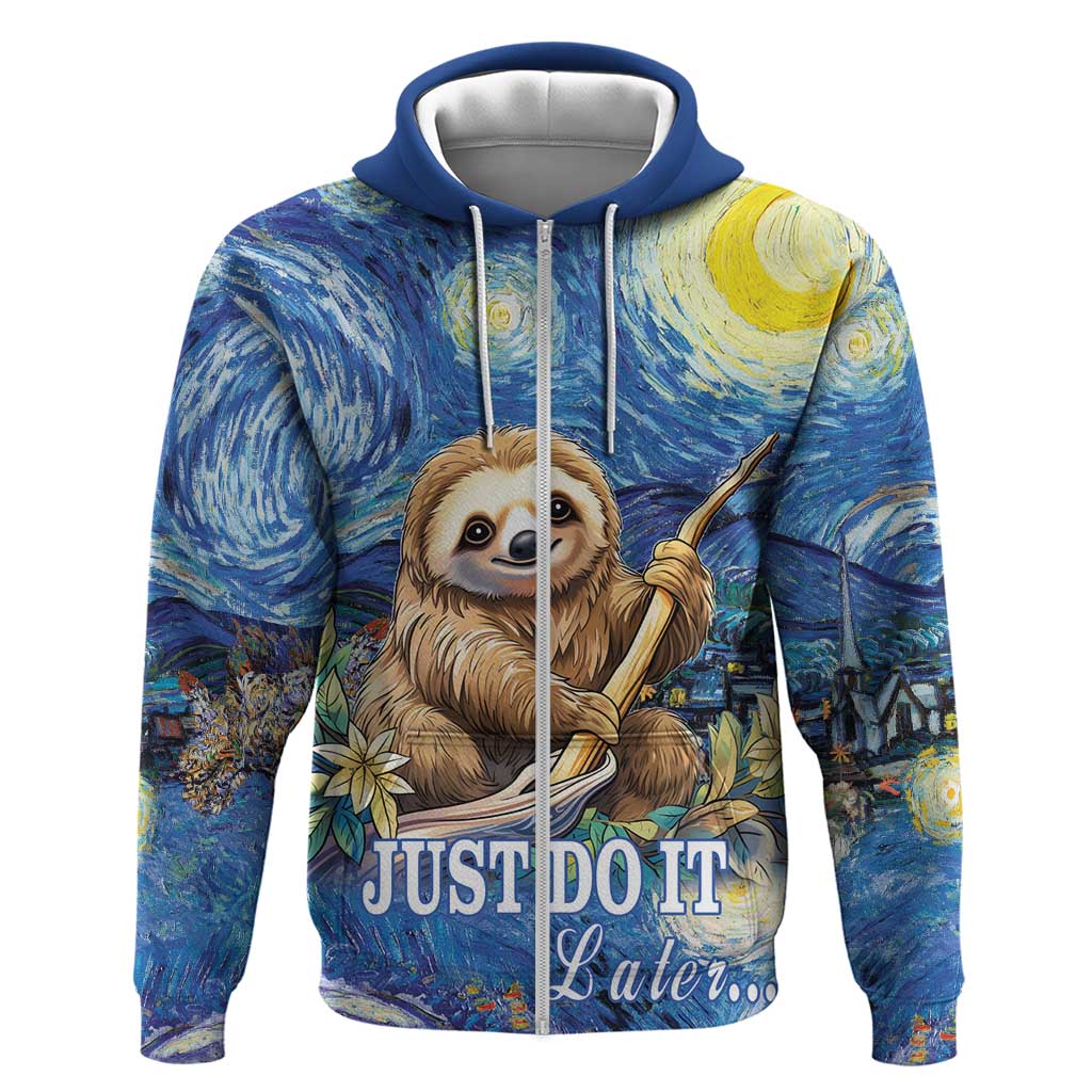 Sloth Starry Night Hoodie I'm Not Lazy LT18