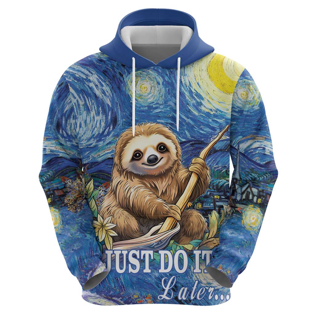 Sloth Starry Night Hoodie I'm Not Lazy LT18