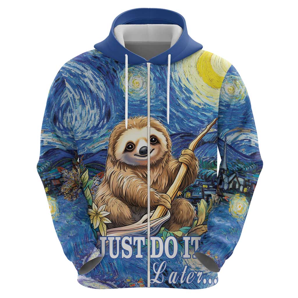 Sloth Starry Night Hoodie I'm Not Lazy LT18