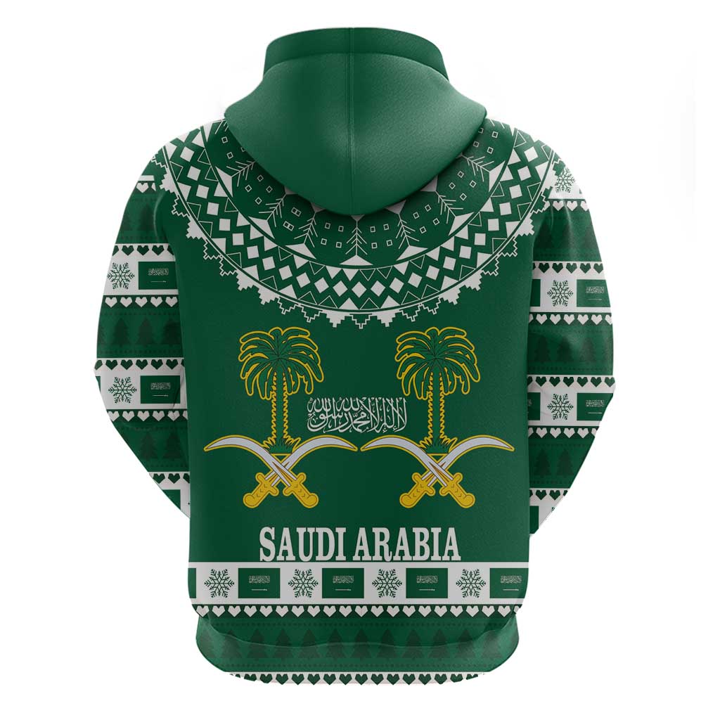 Saudi Arabia Christmas Hoodie Coat Of Arms Milad Mubarak LT18