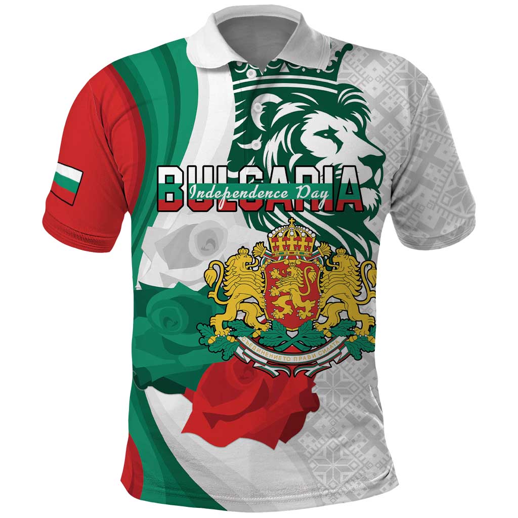 Personalized Bulgaria Independence Day Polo Shirt Suedinenieto Pravi Silata Folk Pattern LT18