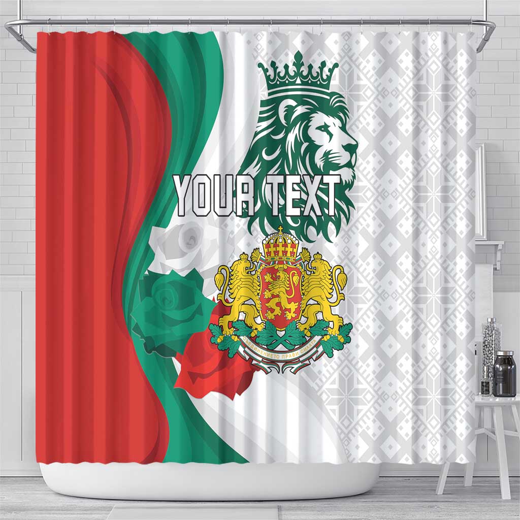 Personalized Bulgaria Independence Day Shower Curtain Suedinenieto Pravi Silata Folk Pattern LT18