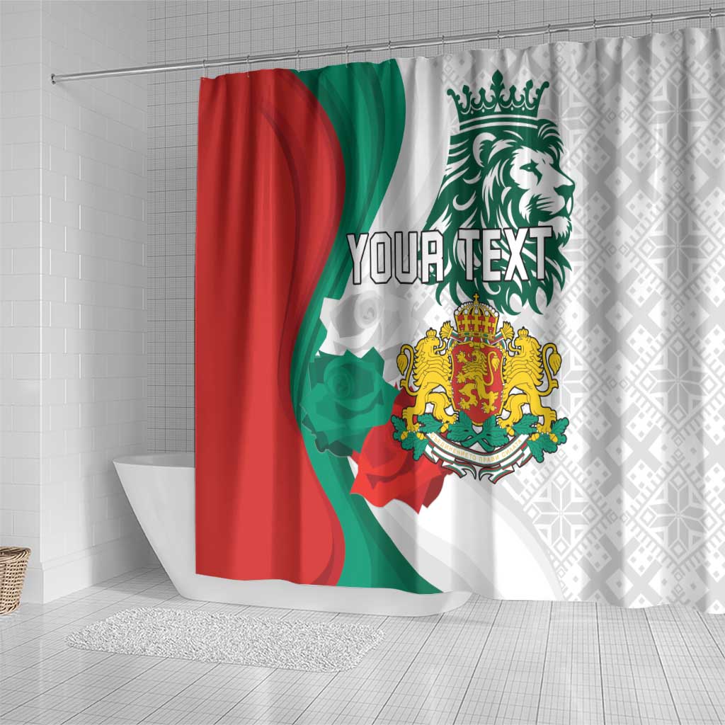 Personalized Bulgaria Independence Day Shower Curtain Suedinenieto Pravi Silata Folk Pattern LT18