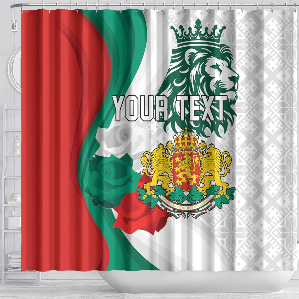 Personalized Bulgaria Independence Day Shower Curtain Suedinenieto Pravi Silata Folk Pattern LT18
