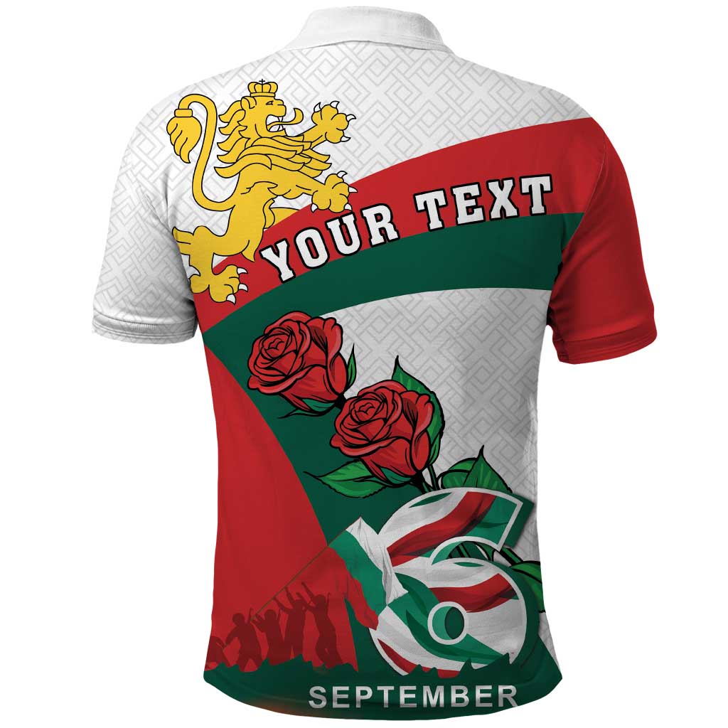 Personalized Bulgaria Unification Day Polo Shirt Lion Rampant Red Rose LT18