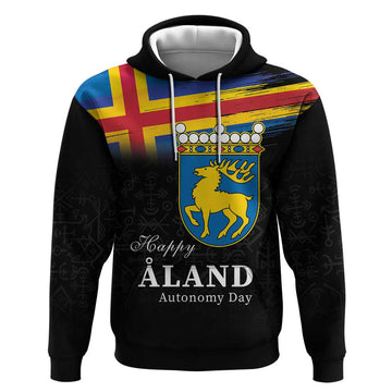 Happy Aland's Autonomy Day Hoodie Coat Of Arms LT18