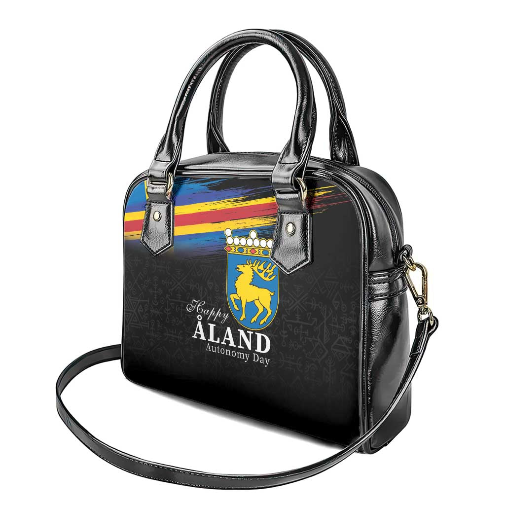 Happy Aland's Autonomy Day Shoulder Handbag Coat Of Arms LT18