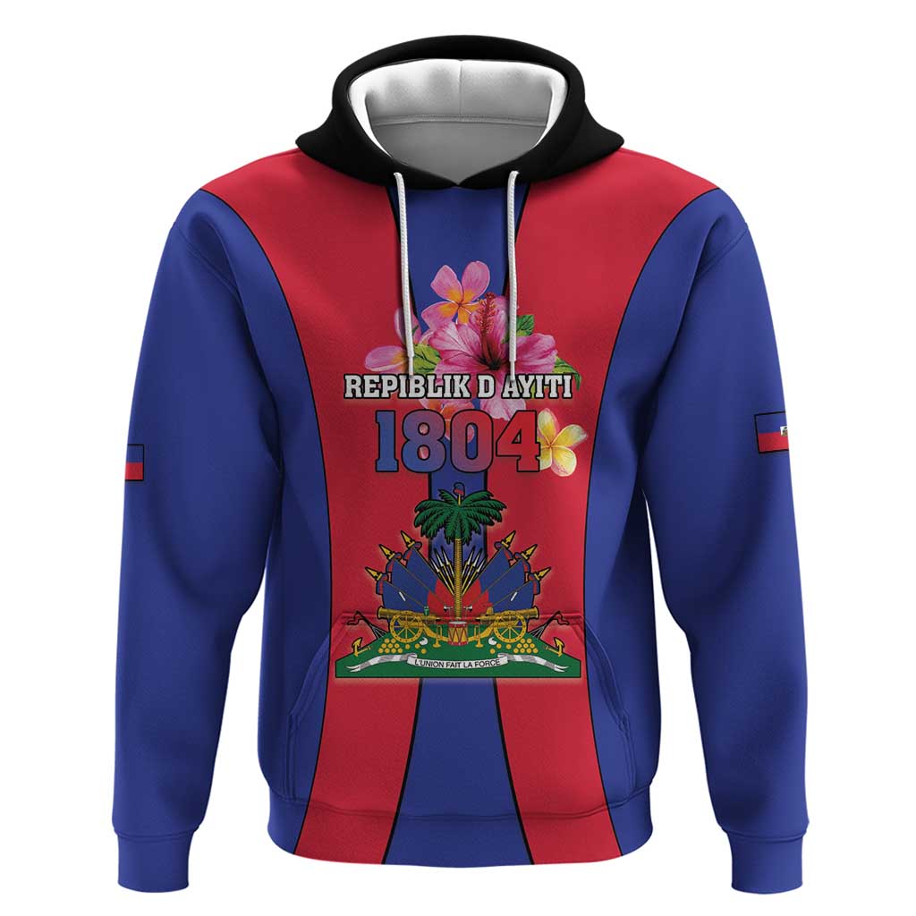 Personalized Haiti Coat Of Arms Hoodie With Flag Color LT18