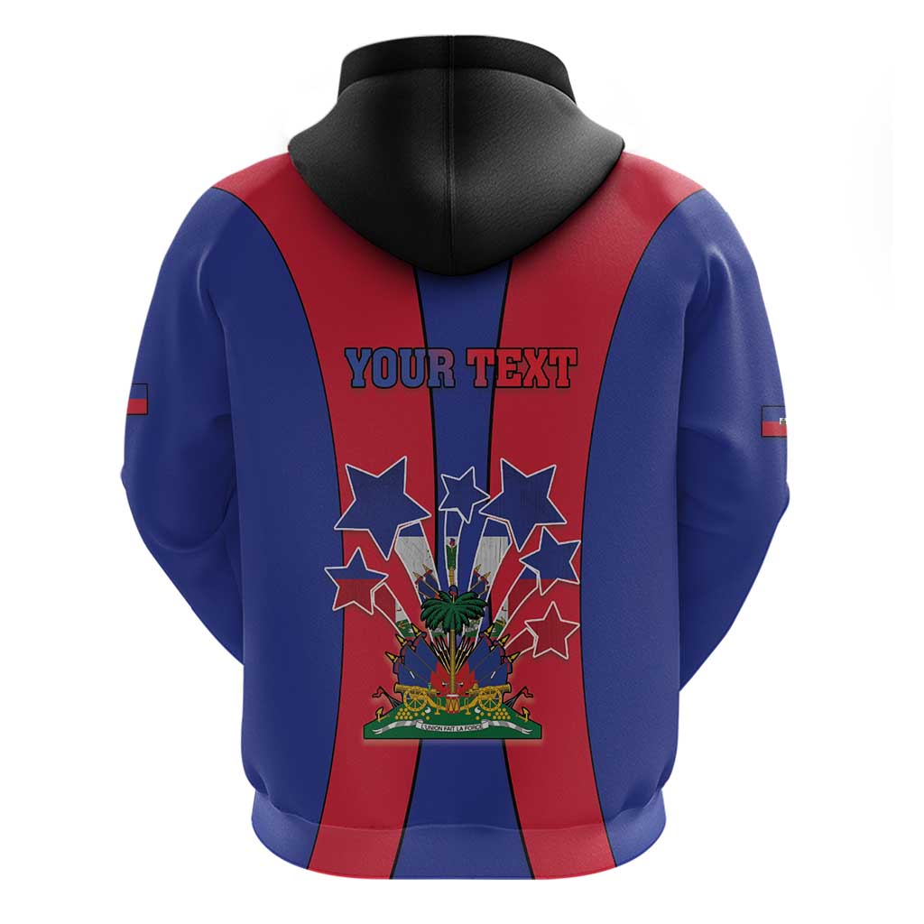 Personalized Haiti Coat Of Arms Hoodie With Flag Color LT18