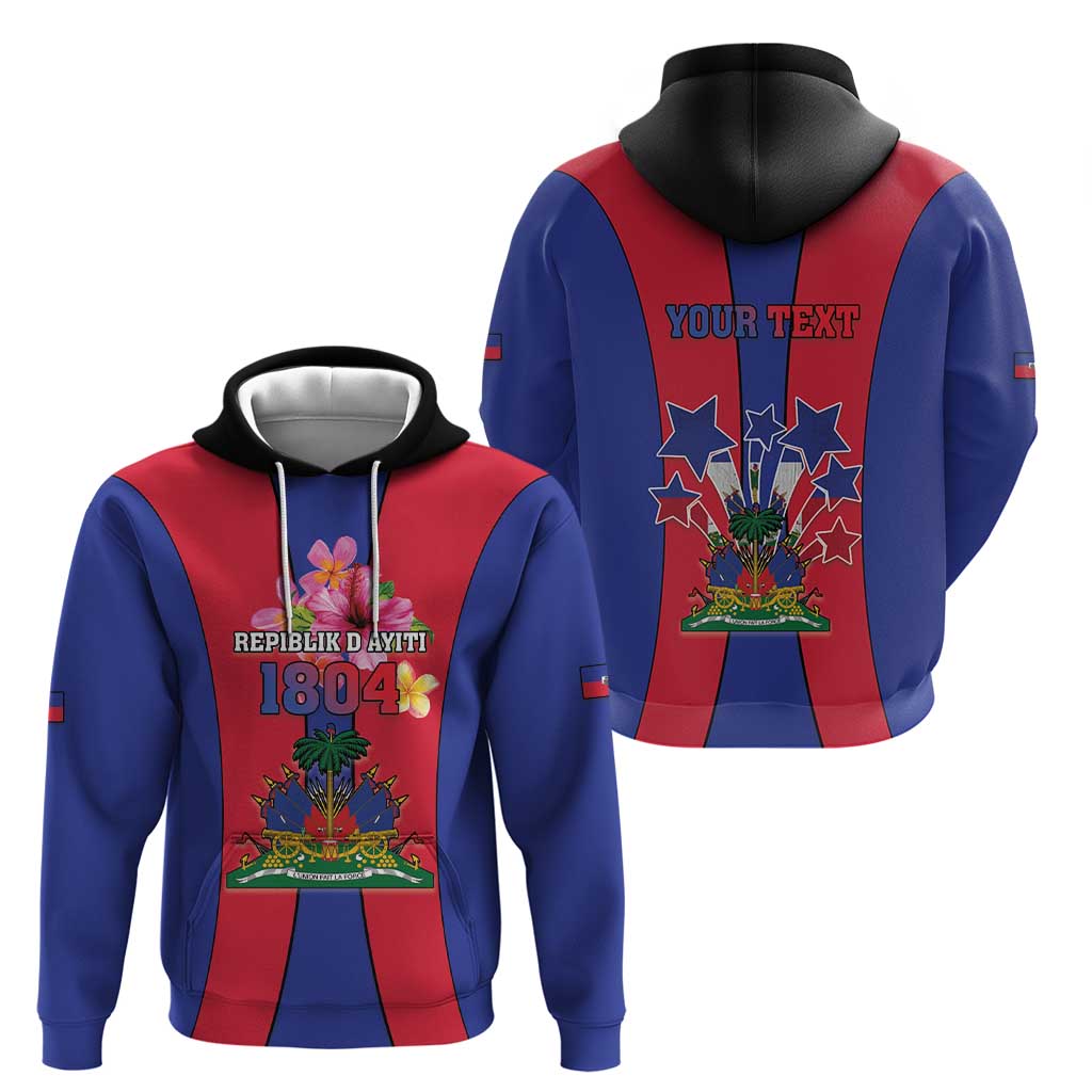 Personalized Haiti Coat Of Arms Hoodie With Flag Color LT18