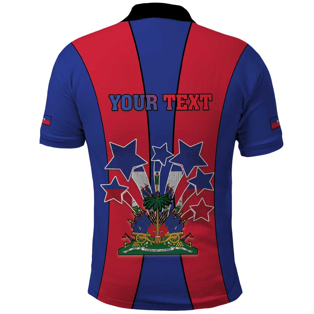 Personalized Haiti Coat Of Arms Polo Shirt With Flag Color LT18