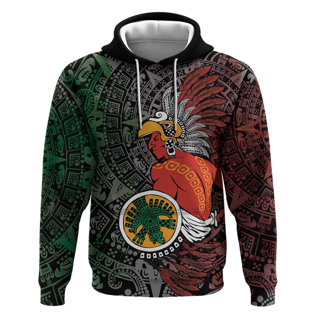 Personalized Mexican Tribal Aztec Warriors Hoodie Aztec Sun God LT18
