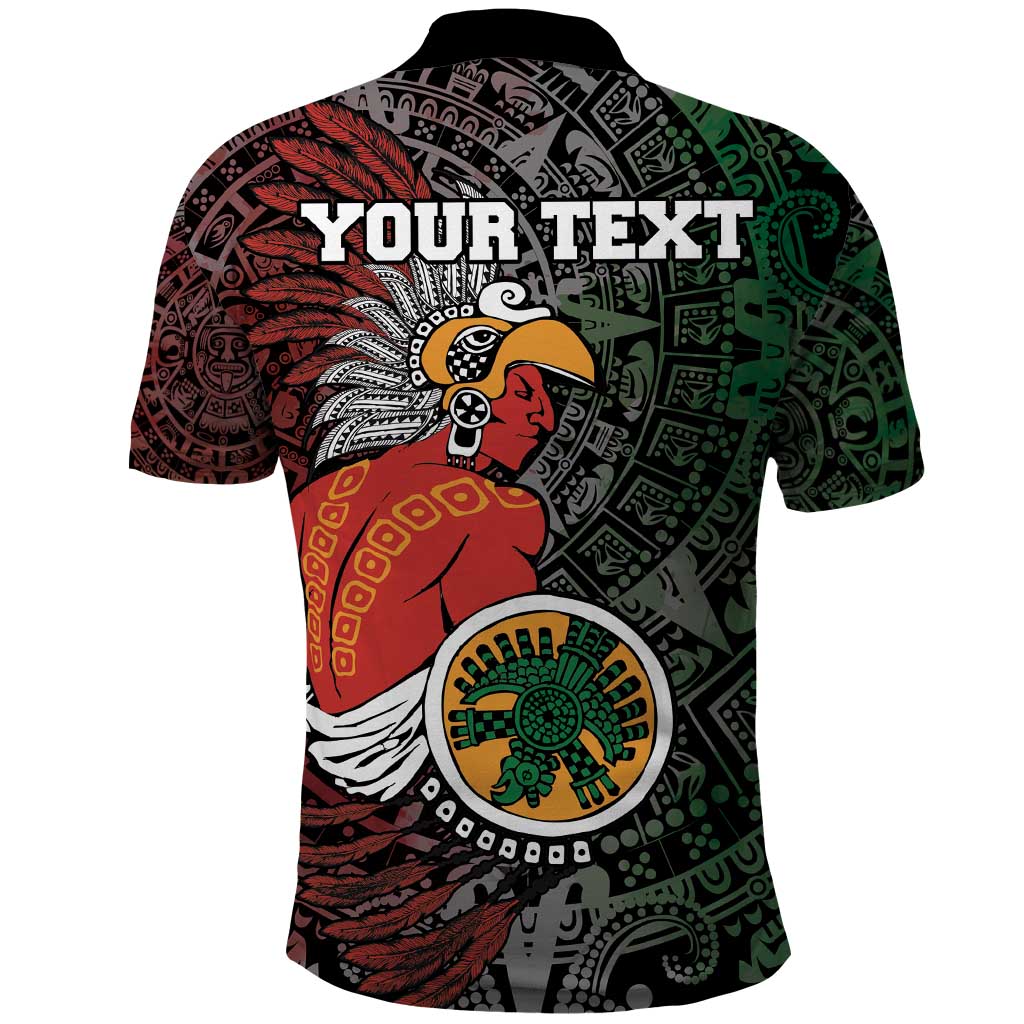 Personalized Mexican Tribal Aztec Warriors Polo Shirt Aztec Sun God LT18