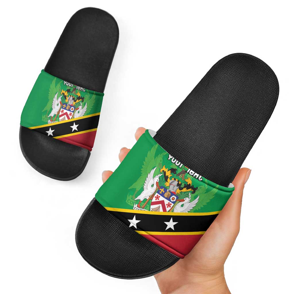 Personalized Saint Kitts And Nevis Slide Sandals Country Above Self LT18