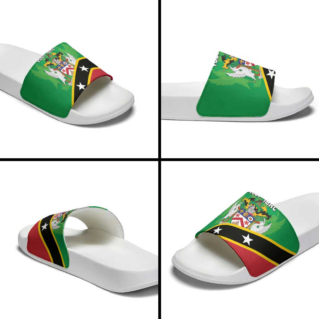 Personalized Saint Kitts And Nevis Slide Sandals Country Above Self LT18