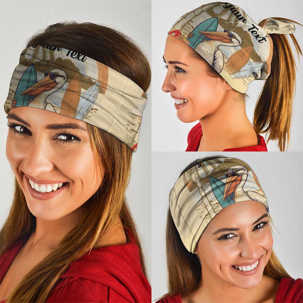 Personalized Saint Kitts And Nevis Neck Gaiter Brown Pelican Beach Vibe LT18