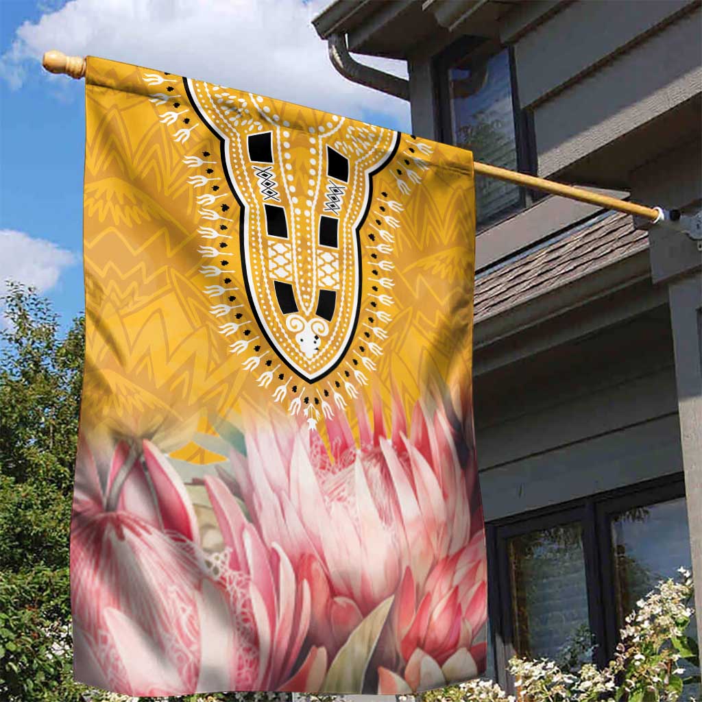 Africa Dashiki Garden Flag King Protea Floral Motif Patterns LT18