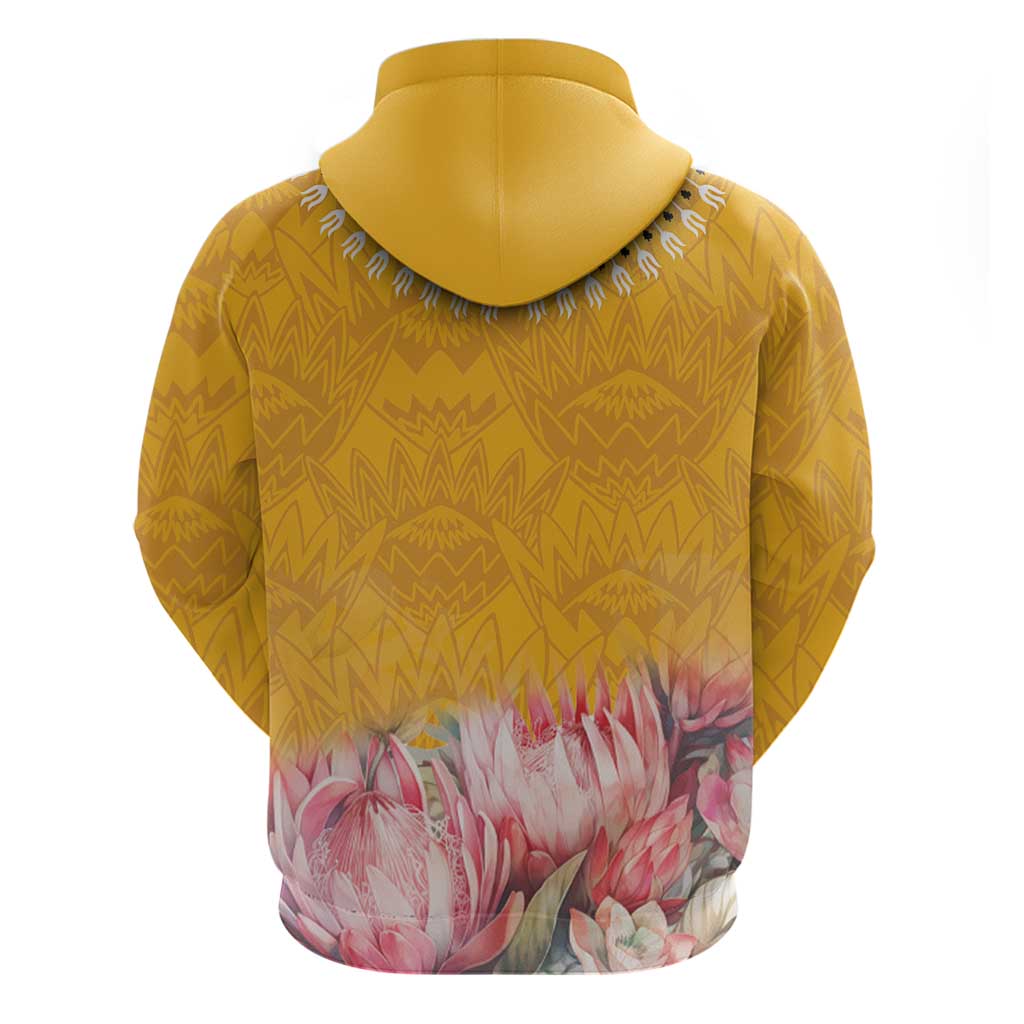 Africa Dashiki Hoodie King Protea Floral Motif Patterns LT18