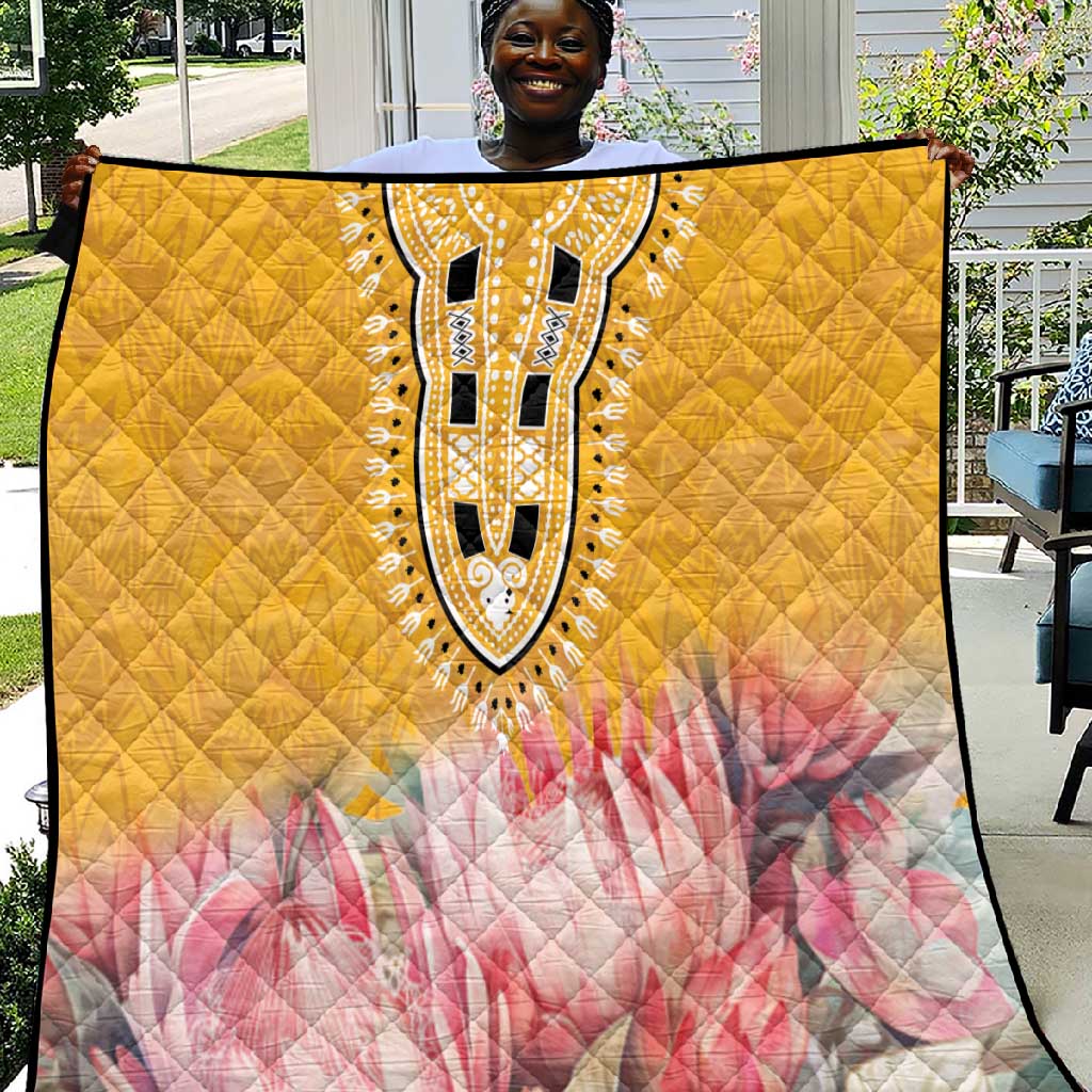 Africa Dashiki Quilt King Protea Floral Motif Patterns LT18
