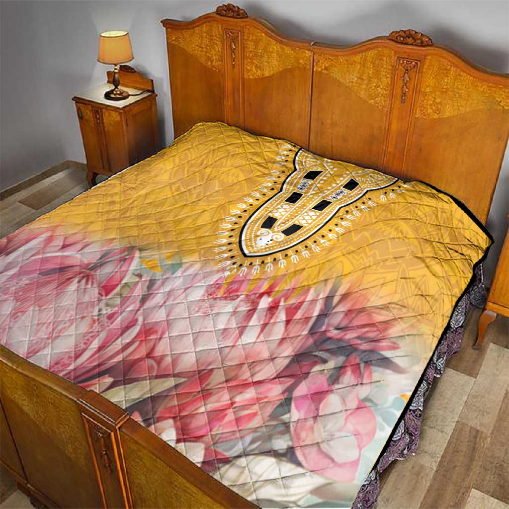 Africa Dashiki Quilt King Protea Floral Motif Patterns LT18