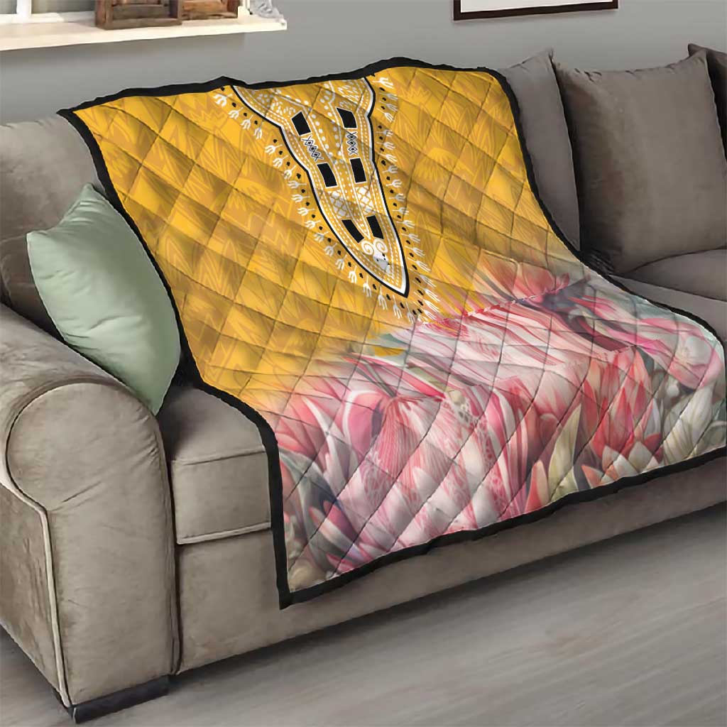 Africa Dashiki Quilt King Protea Floral Motif Patterns LT18