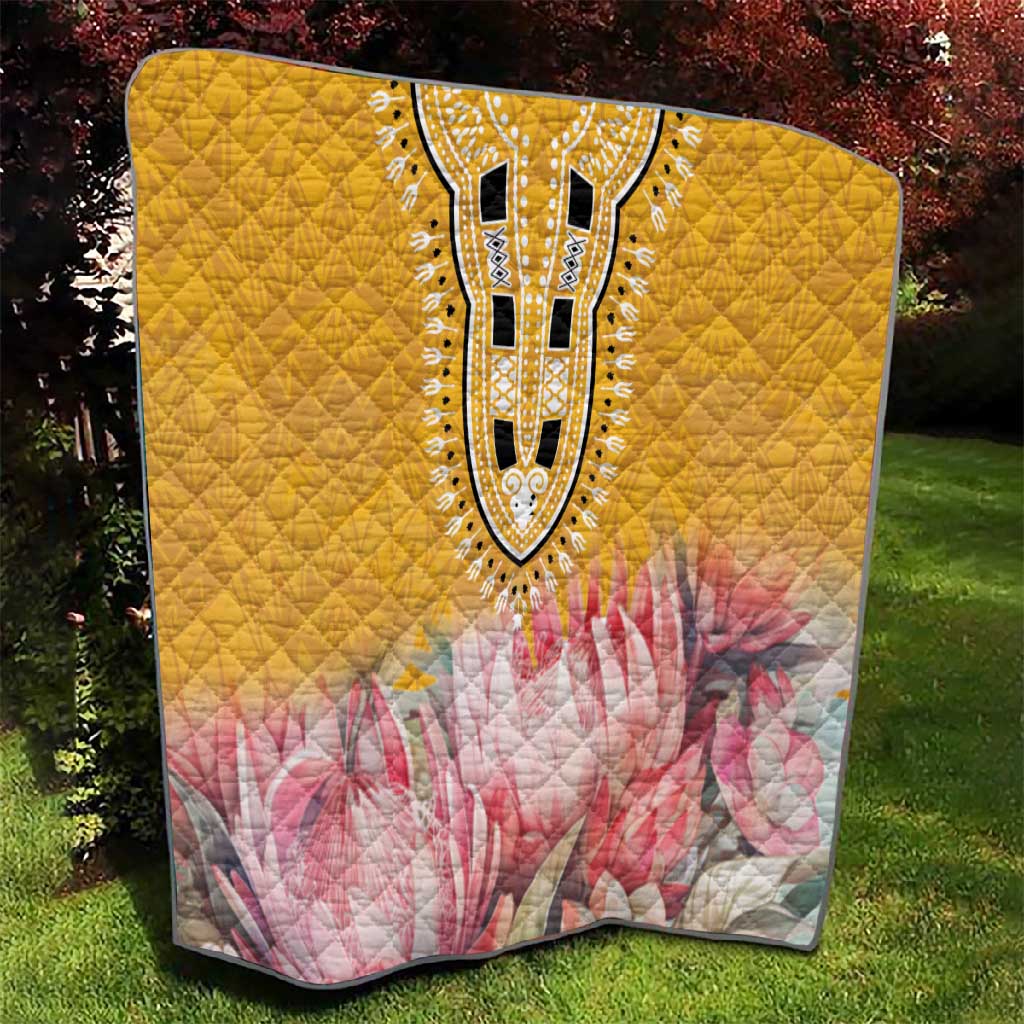 Africa Dashiki Quilt King Protea Floral Motif Patterns LT18